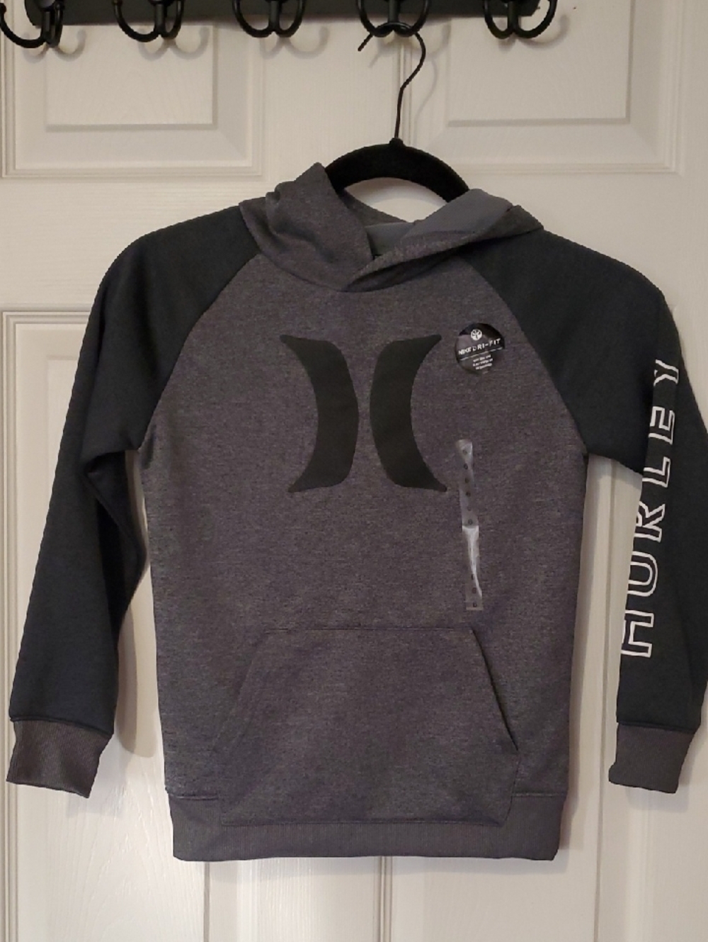 Hurley Boy's Two-Tone Charcoal & Dark Gray Hoodie